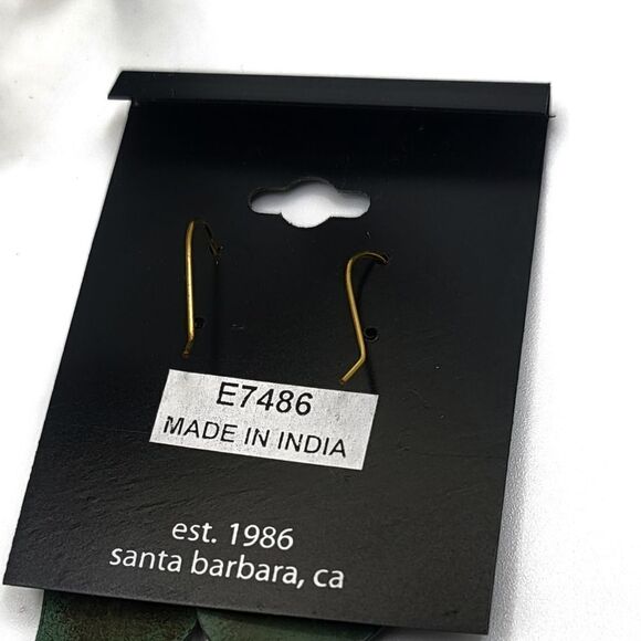 $5/$25" Zad Patina Turquoise Angel Wing Dangle Earrings - Picture 3 of 5